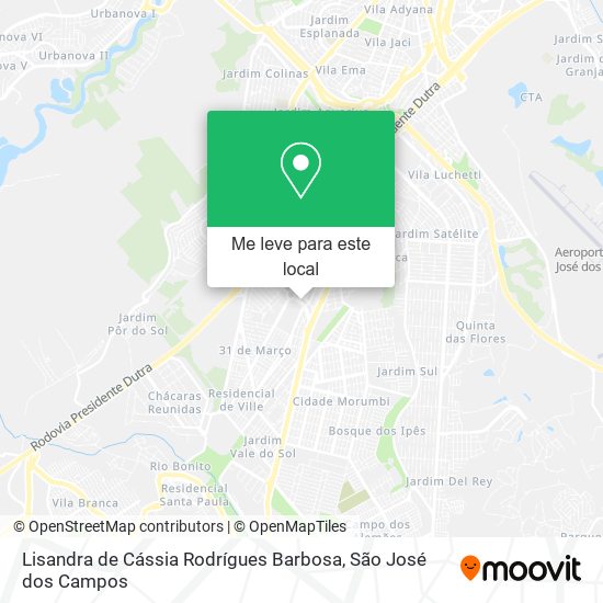 Lisandra de Cássia Rodrígues Barbosa mapa