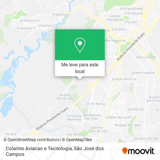 Colarino Aviacao e Tecnologia mapa