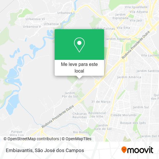 Embiavantis mapa