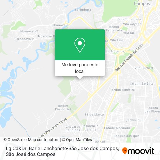 Lg Cá&Dri Bar e Lanchonete-São José dos Campos mapa