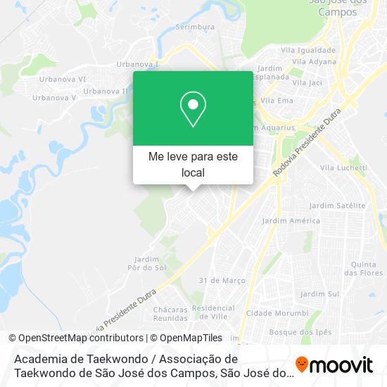 Academia de Taekwondo / Associação de Taekwondo de São José dos Campos mapa