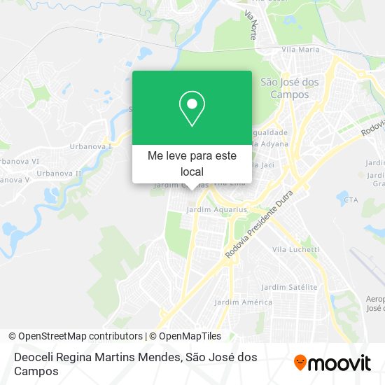 Deoceli Regina Martins Mendes mapa