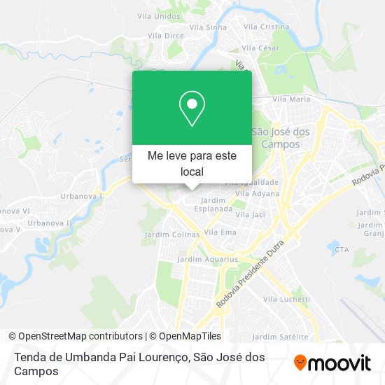 Tenda de Umbanda Pai Lourenço mapa