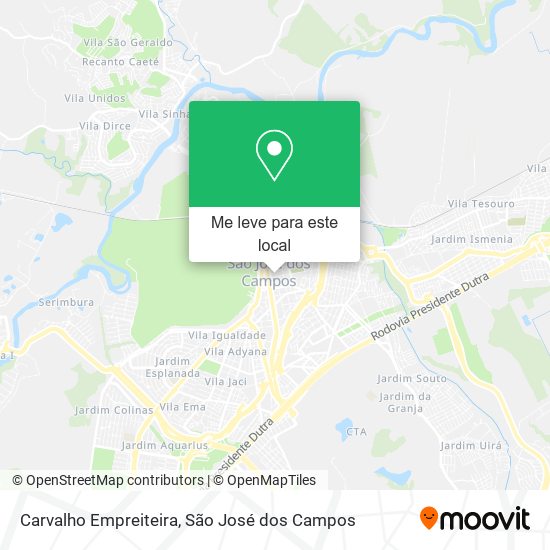 Carvalho Empreiteira mapa