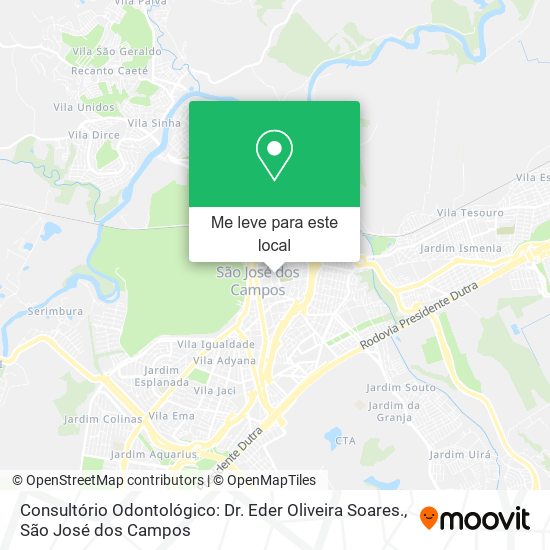 Consultório Odontológico: Dr. Eder Oliveira Soares. mapa