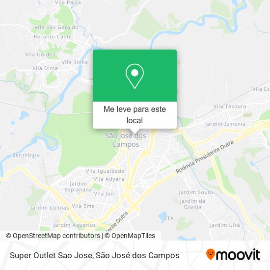 Super Outlet Sao Jose mapa