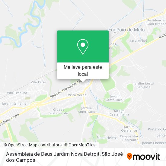 Assembleia de Deus Jardim Nova Detroit mapa
