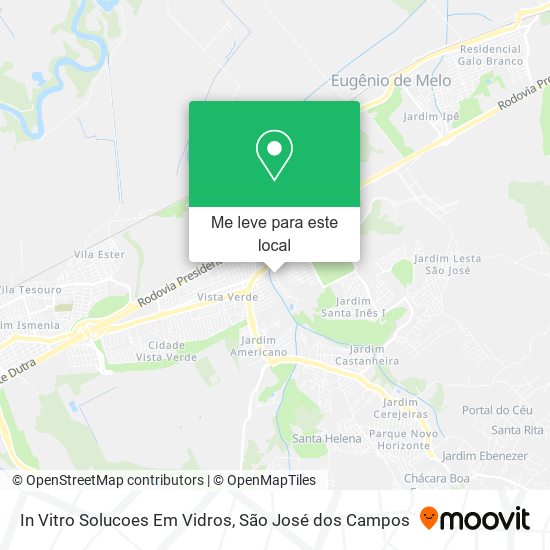 In Vitro Solucoes Em Vidros mapa
