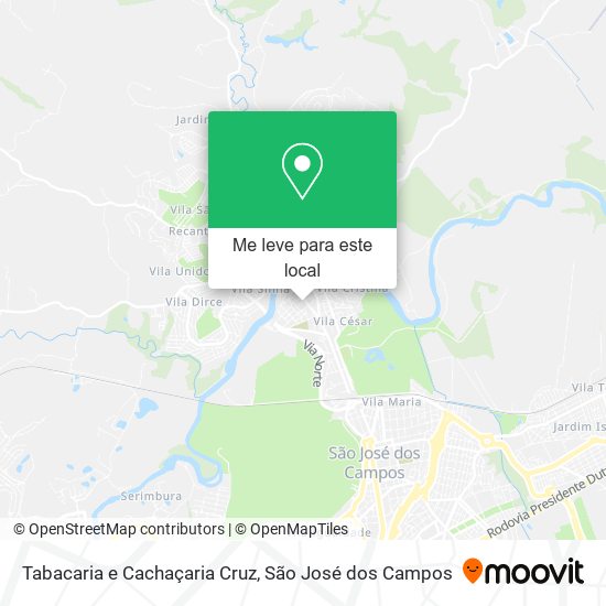 Tabacaria e Cachaçaria Cruz mapa
