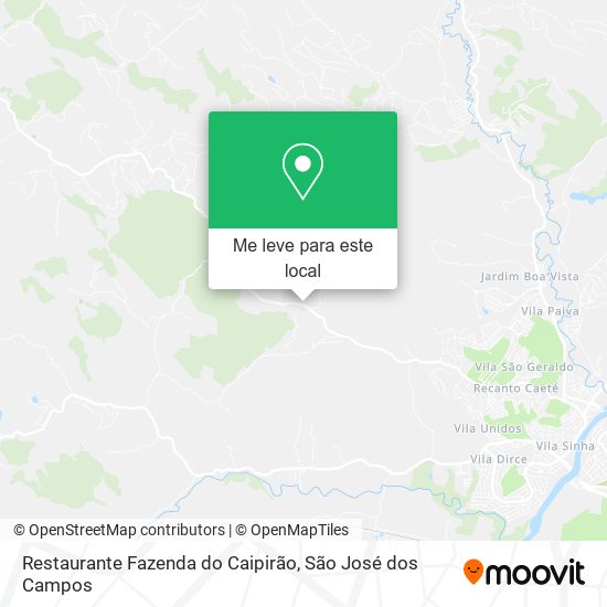 Restaurante Fazenda do Caipirão mapa