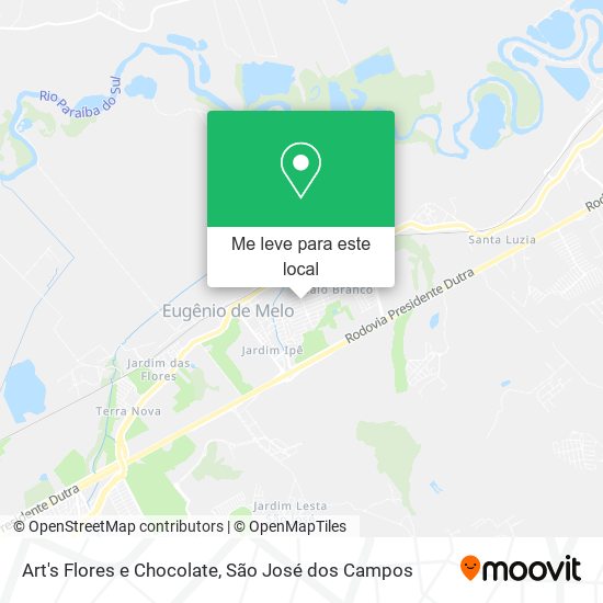 Art's Flores e Chocolate mapa