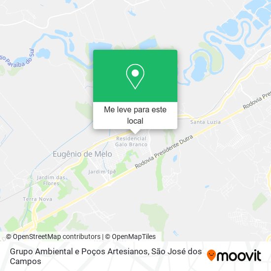 Grupo Ambiental e Poços Artesianos mapa