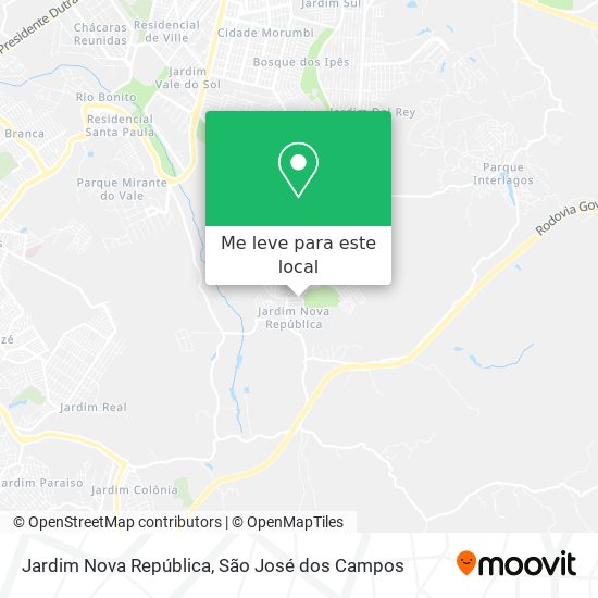 Jardim Nova República mapa