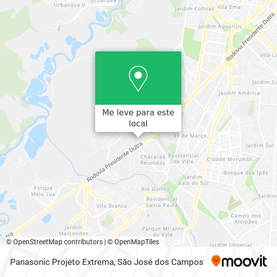 Panasonic Projeto Extrema mapa