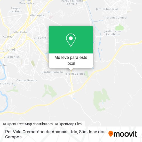 Pet Vale Crematório de Animais Ltda mapa