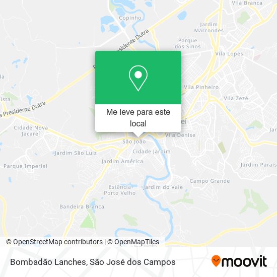 Bombadão Lanches mapa