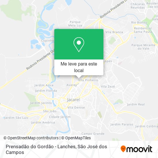 Prensadão do Gordão - Lanches mapa
