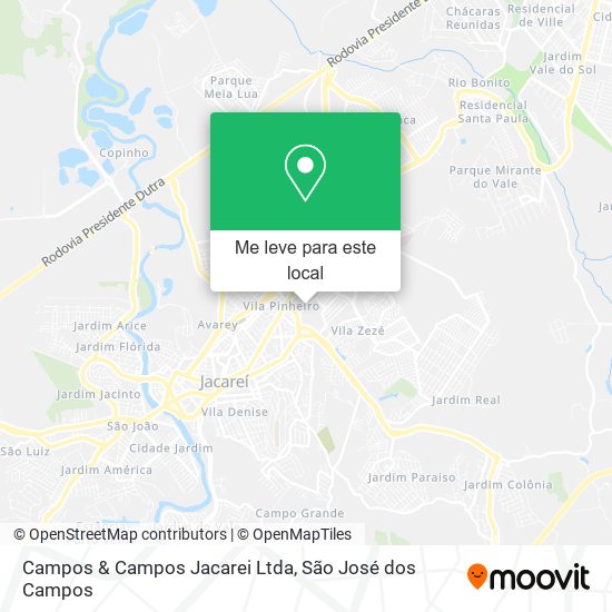 Campos & Campos Jacarei Ltda mapa
