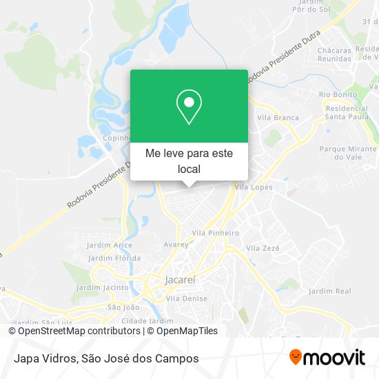 Japa Vidros mapa