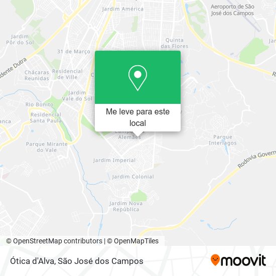Ótica d'Alva mapa