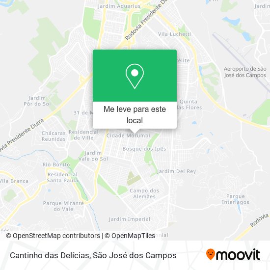 Cantinho das Delícias mapa