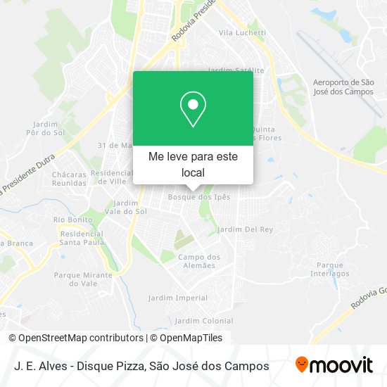 J. E. Alves - Disque Pizza mapa