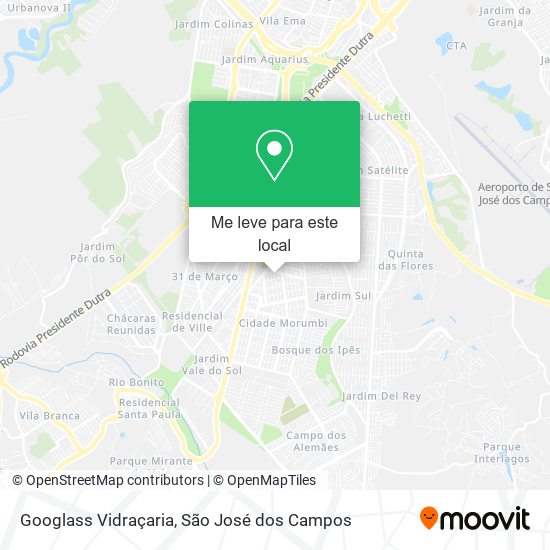 Googlass Vidraçaria mapa