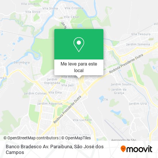 Banco Bradesco Av. Paraibuna mapa