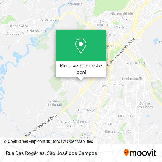 Rua Das Rogérias mapa