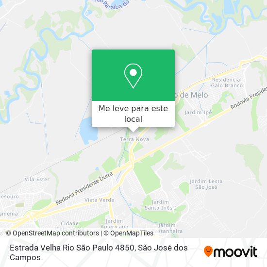 Estrada Velha Rio São Paulo 4850 mapa