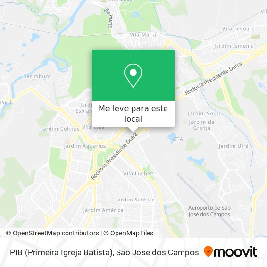 PIB (Primeira Igreja Batista) mapa