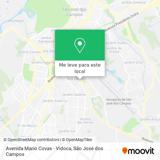 Avenida Mario Covas - Vidoca mapa