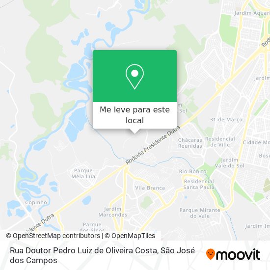 Rua Doutor Pedro Luiz de Oliveira Costa mapa