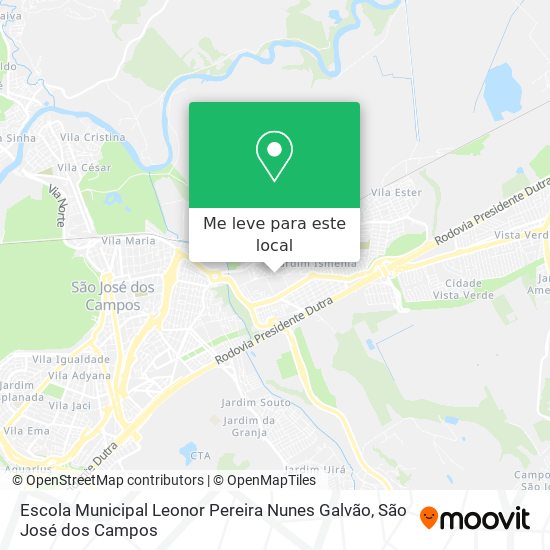 Escola Municipal Leonor Pereira Nunes Galvão mapa