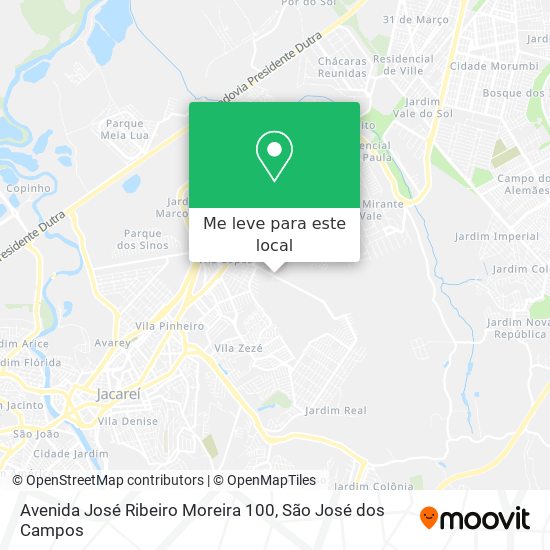 Avenida José Ribeiro Moreira 100 mapa