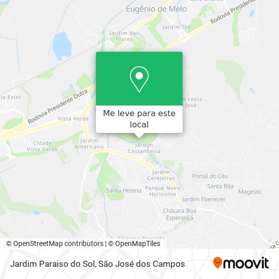 Jardim Paraiso do Sol mapa