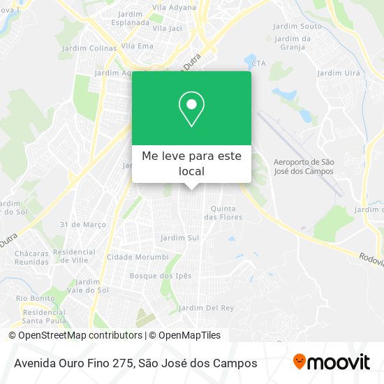 Avenida Ouro Fino 275 mapa