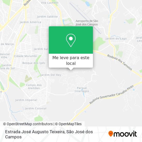 Estrada José Augusto Teixeira mapa