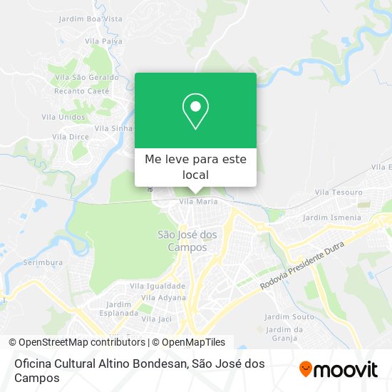 Oficina Cultural Altino Bondesan mapa