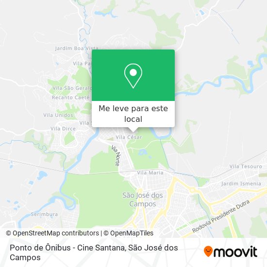 Ponto de Ônibus - Cine Santana mapa