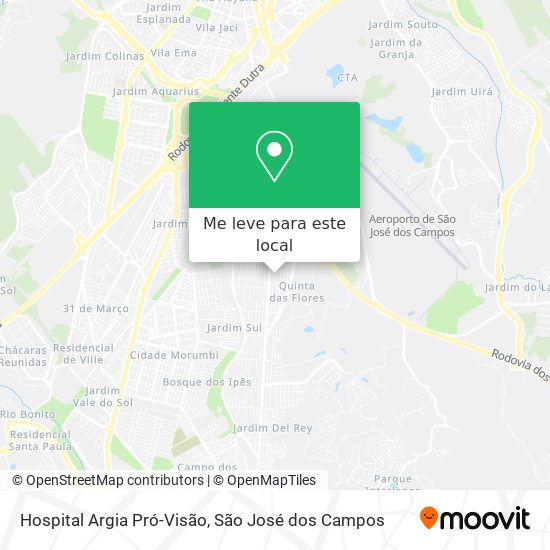 Hospital Argia Pró-Visão mapa