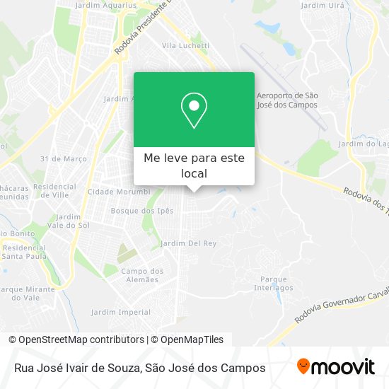 Rua José Ivair de Souza mapa