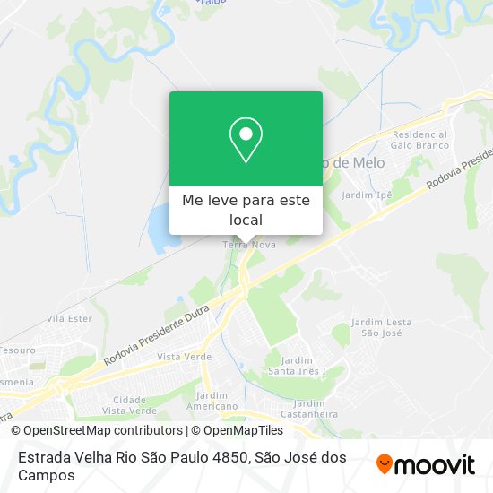 Estrada Velha Rio São Paulo 4850 mapa
