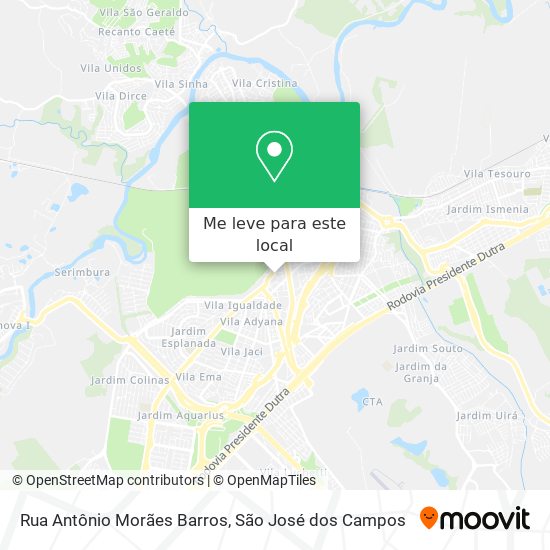 Rua Antônio Morães Barros mapa