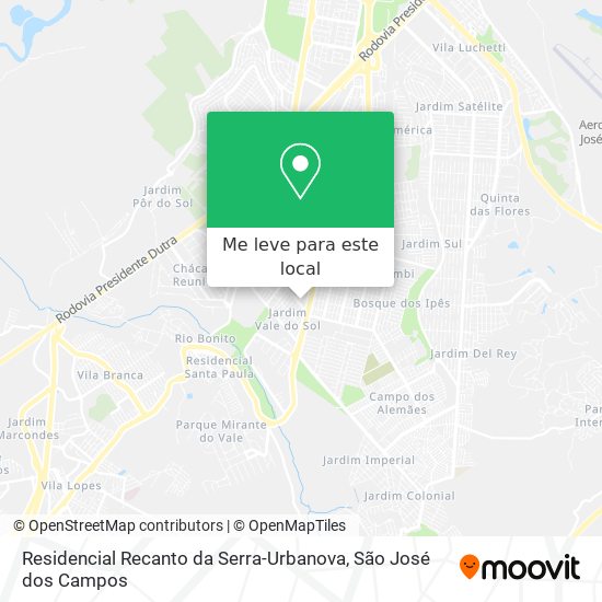 Residencial Recanto da Serra-Urbanova mapa