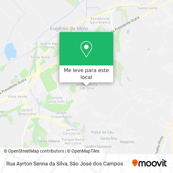 Rua Ayrton Senna da Silva mapa