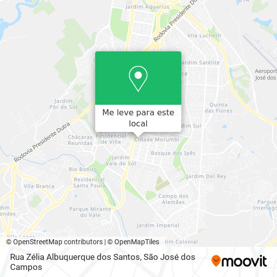 Rua Zélia Albuquerque dos Santos mapa