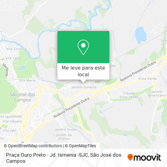 Praça Ouro Preto - Jd. Ismenia -SJC mapa