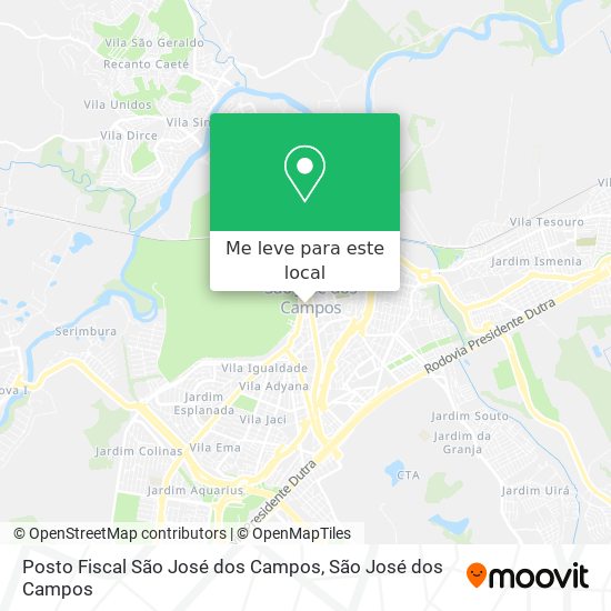 Posto Fiscal São José dos Campos mapa