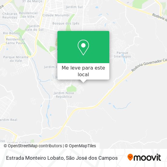 Estrada Monteiro Lobato mapa